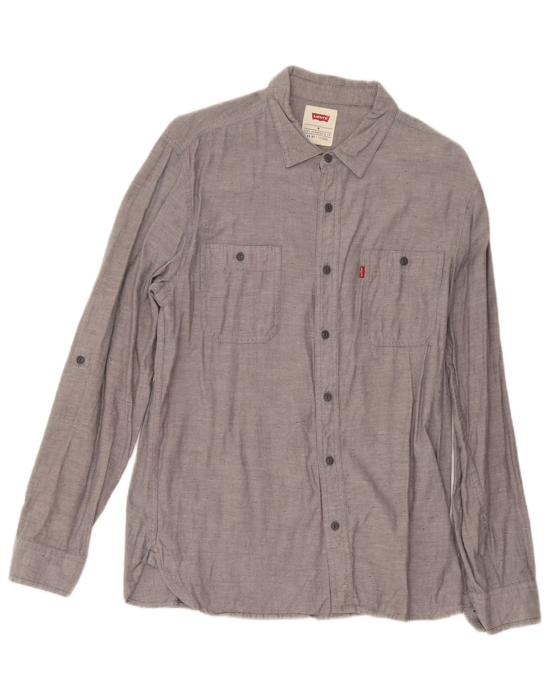Camicia Levi's da uomo in cotone mélange grigio medio