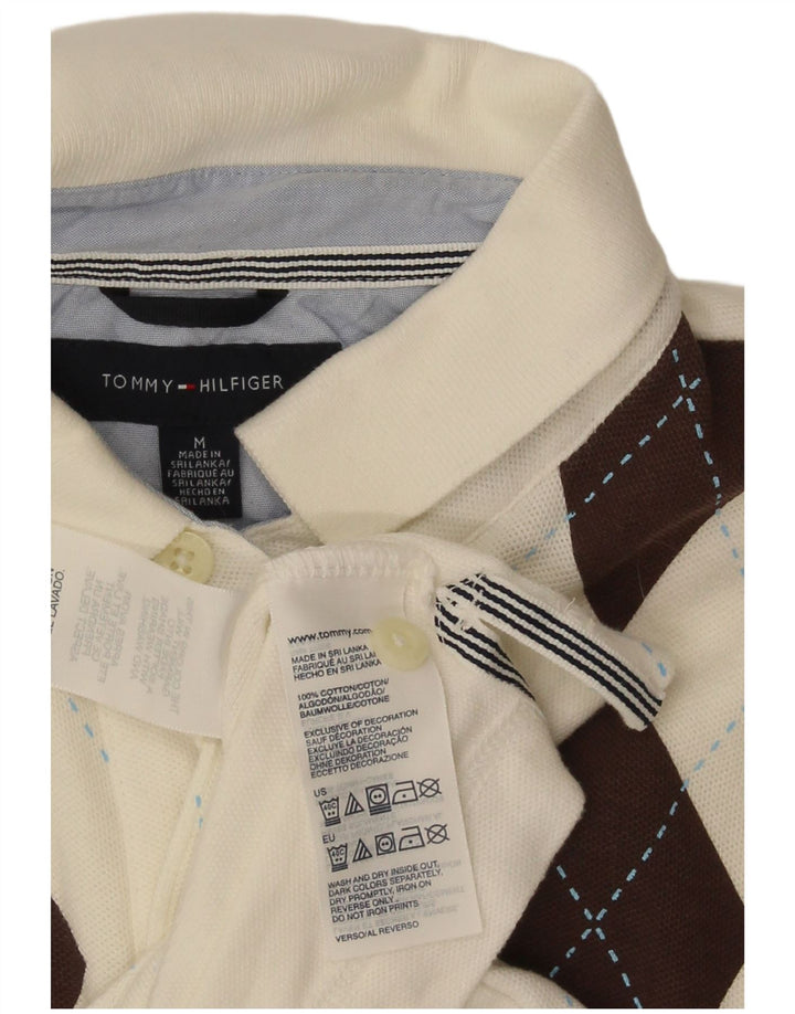 Polo da uomo Tommy Hilfiger Medium White Argyle/Diamond Cotton