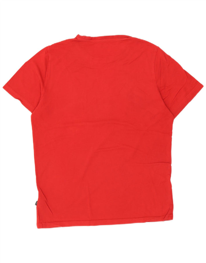 T-shirt grafica da uomo Puma Top in cotone rosso medio