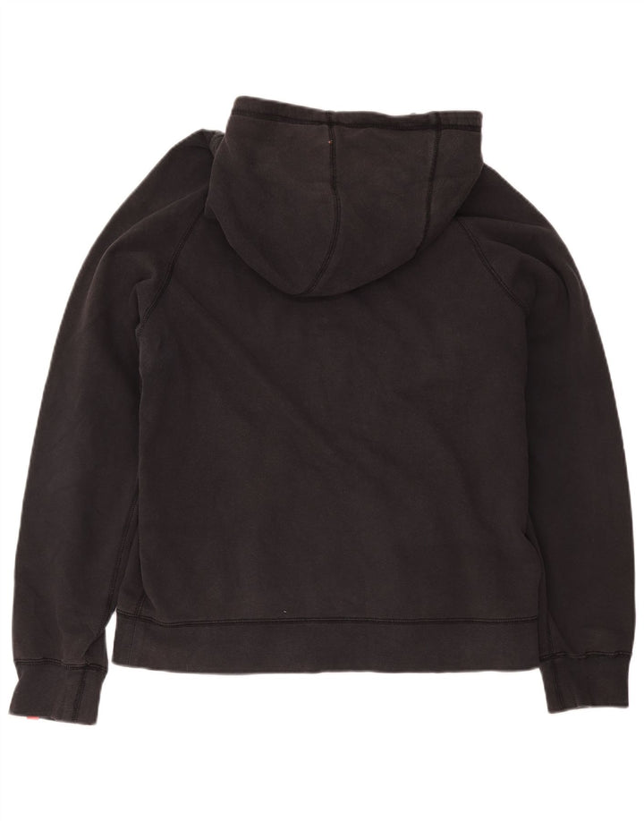 Felpa con cappuccio e zip Nike da uomo, grande, in cotone nero