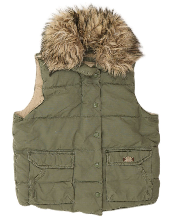 Gilet imbottito da donna Ralph Lauren UK 10 piccolo cotone verde
