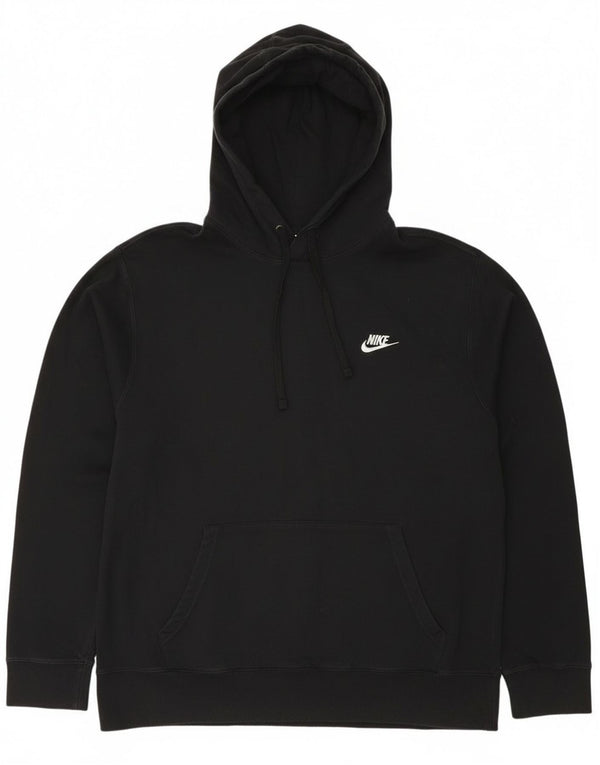 Felpa con cappuccio da uomo Nike Large in cotone nero