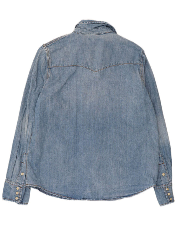 Camicia di jeans da donna J. Crew US 12 grande cotone blu