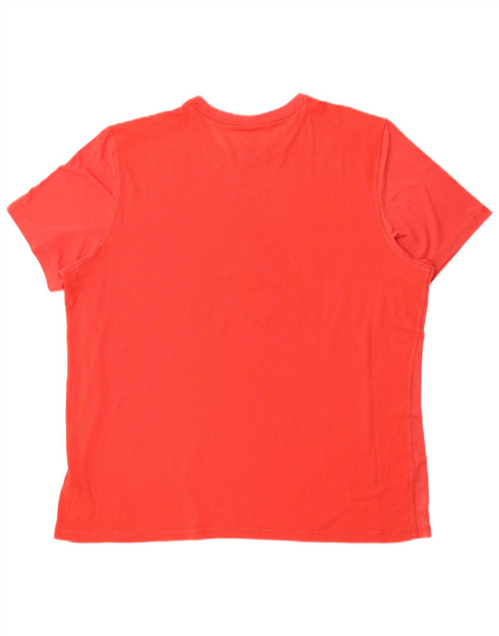 REEBOK T-shirt grafica da uomo Top XL Sport in poliestere rosso