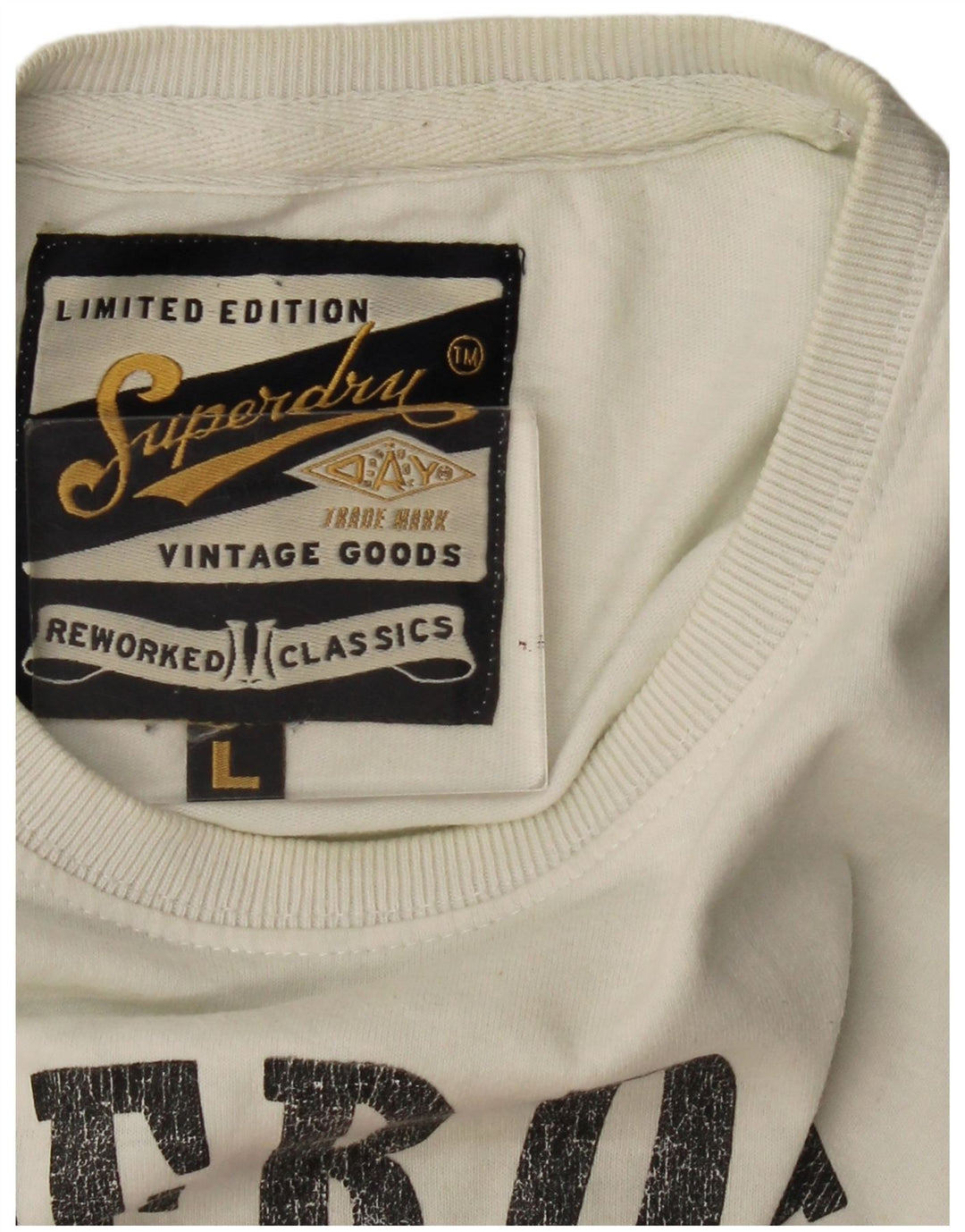 T-shirt grafica da uomo Superdry Top grande bianca