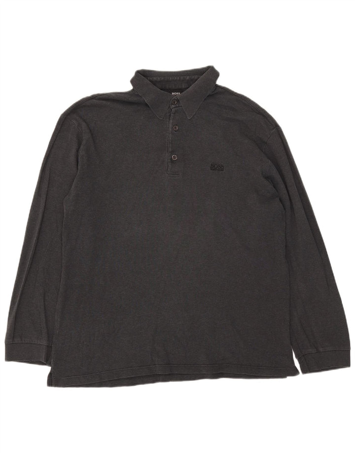 Polo a maniche lunghe da uomo Hugo Boss 2XL Grigia