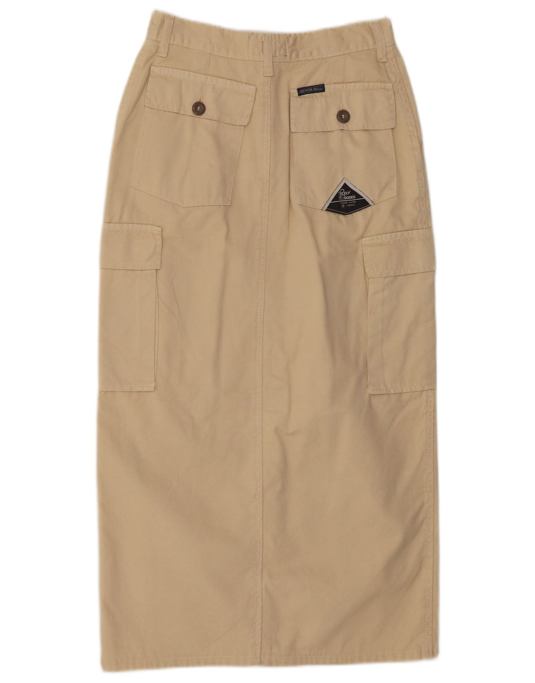 Gonna maxi cargo da donna Roy Rogers W28 cotone beige medio