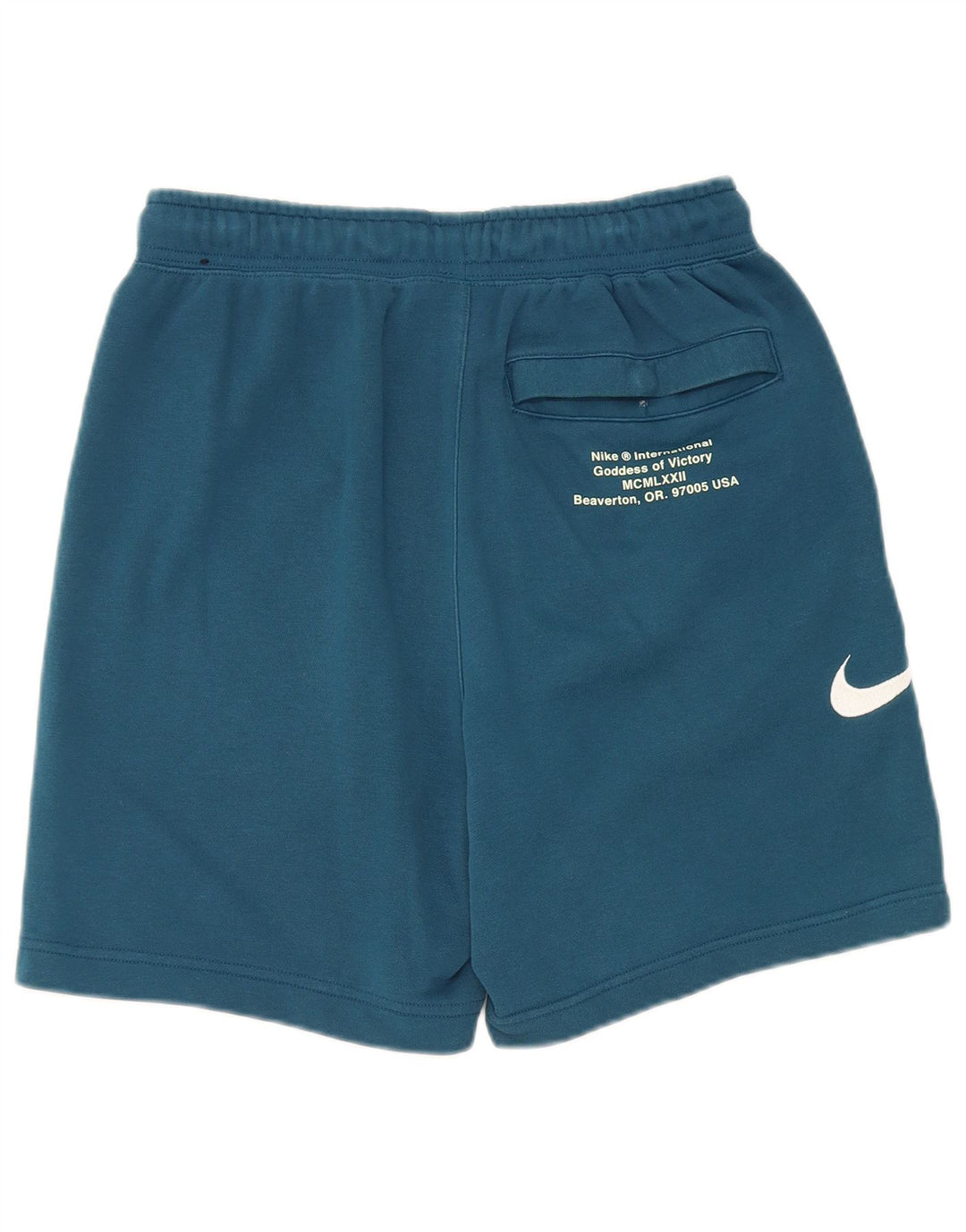Pantaloncini sportivi Nike da uomo con grafica piccola in cotone blu