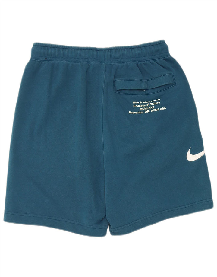 Pantaloncini sportivi Nike da uomo con grafica piccola in cotone blu