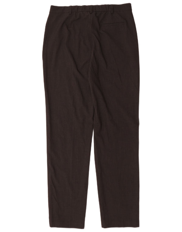 Pantaloni da abito a vita alta da donna Marks & Spencer UK 14 Large W34 L33 Nero