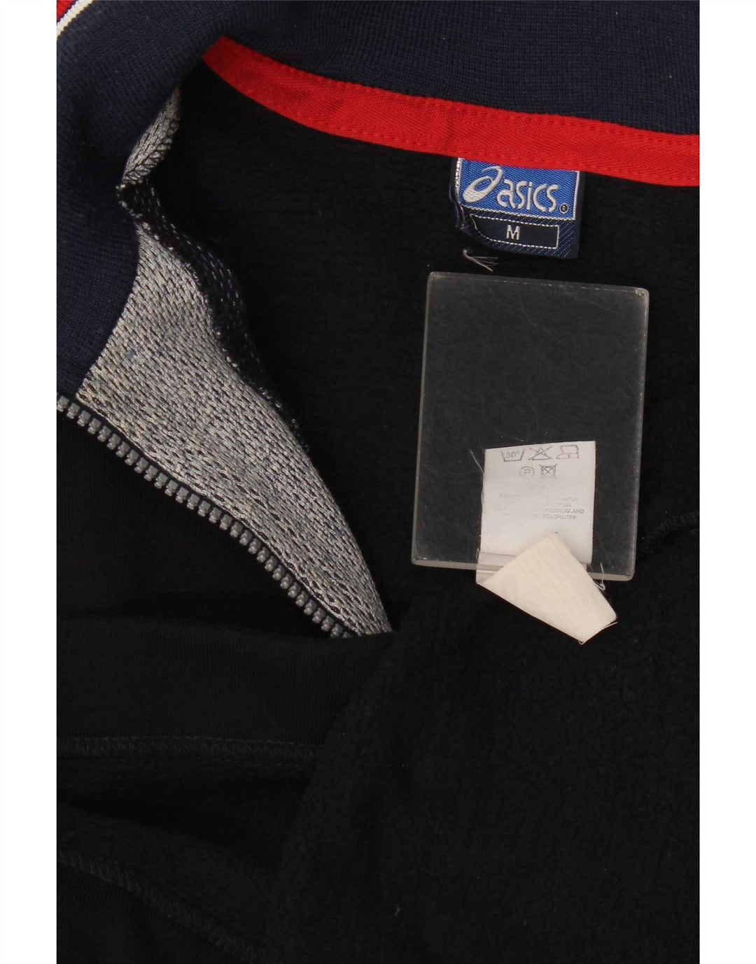 Asics Felpa con collo con zip da uomo Maglione Medium Nero
