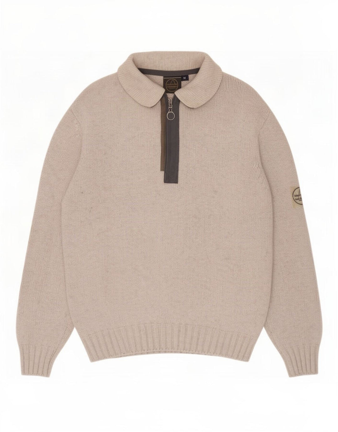 Murphy & Nye Maglione da uomo con collo alto in lana color block grigio medio