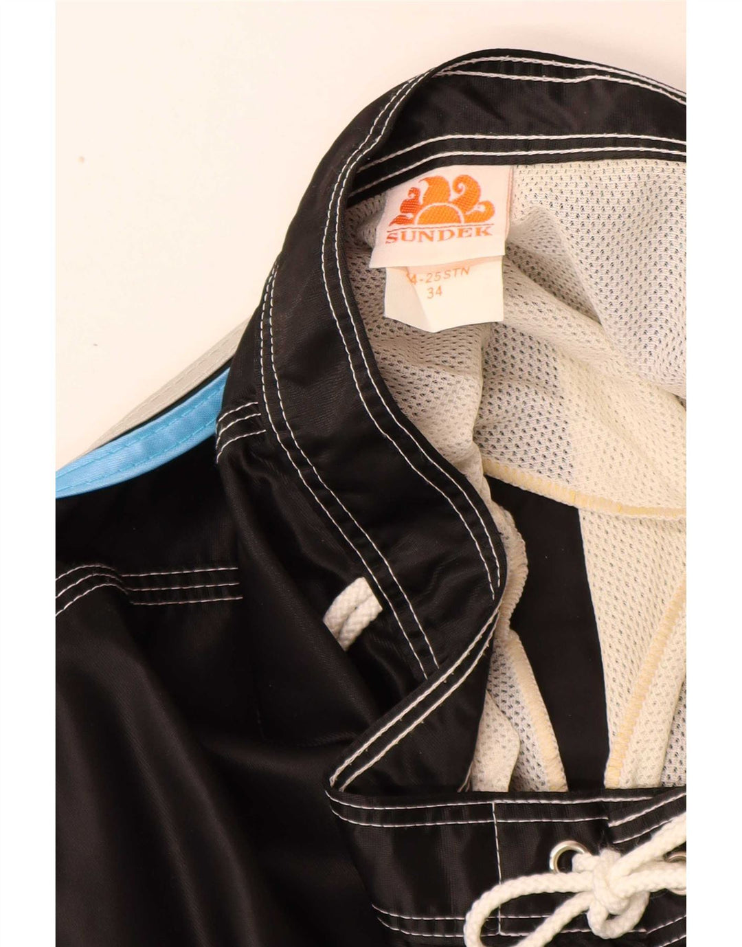 Pantaloncini da bagno da uomo Sundek grandi in nylon nero
