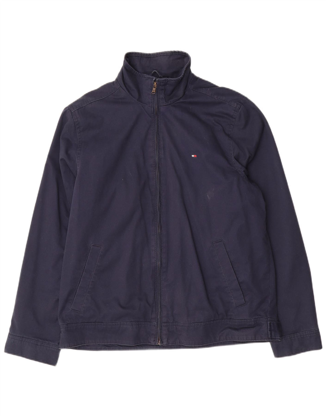 Giubbotto bomber da uomo Tommy Hilfiger UK 38 cotone blu navy medio