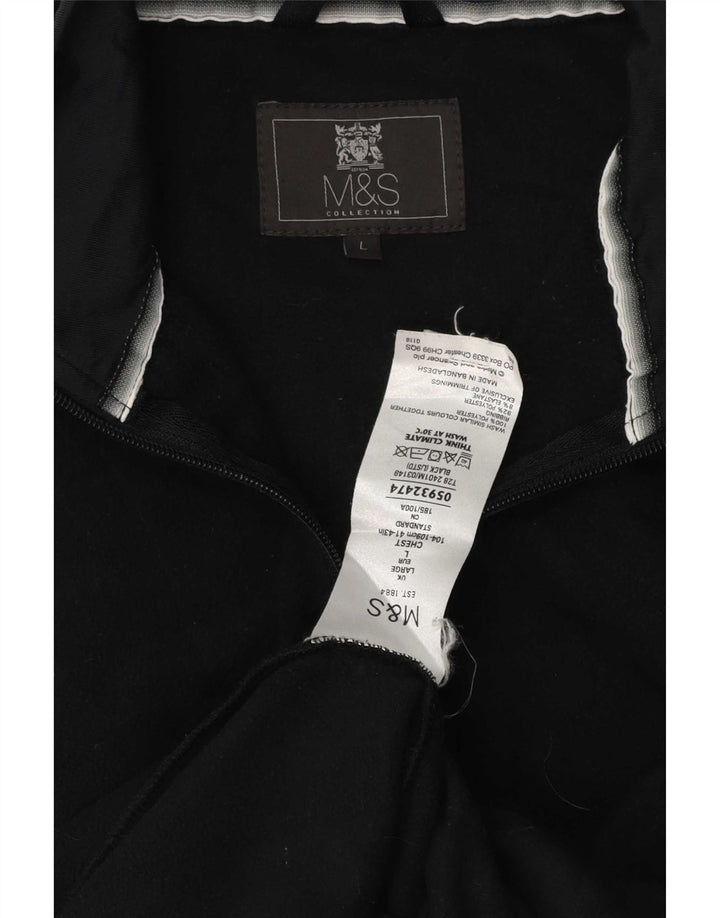 Giacca in pile da uomo Marks & Spencer UK 40 grande poliestere nero
