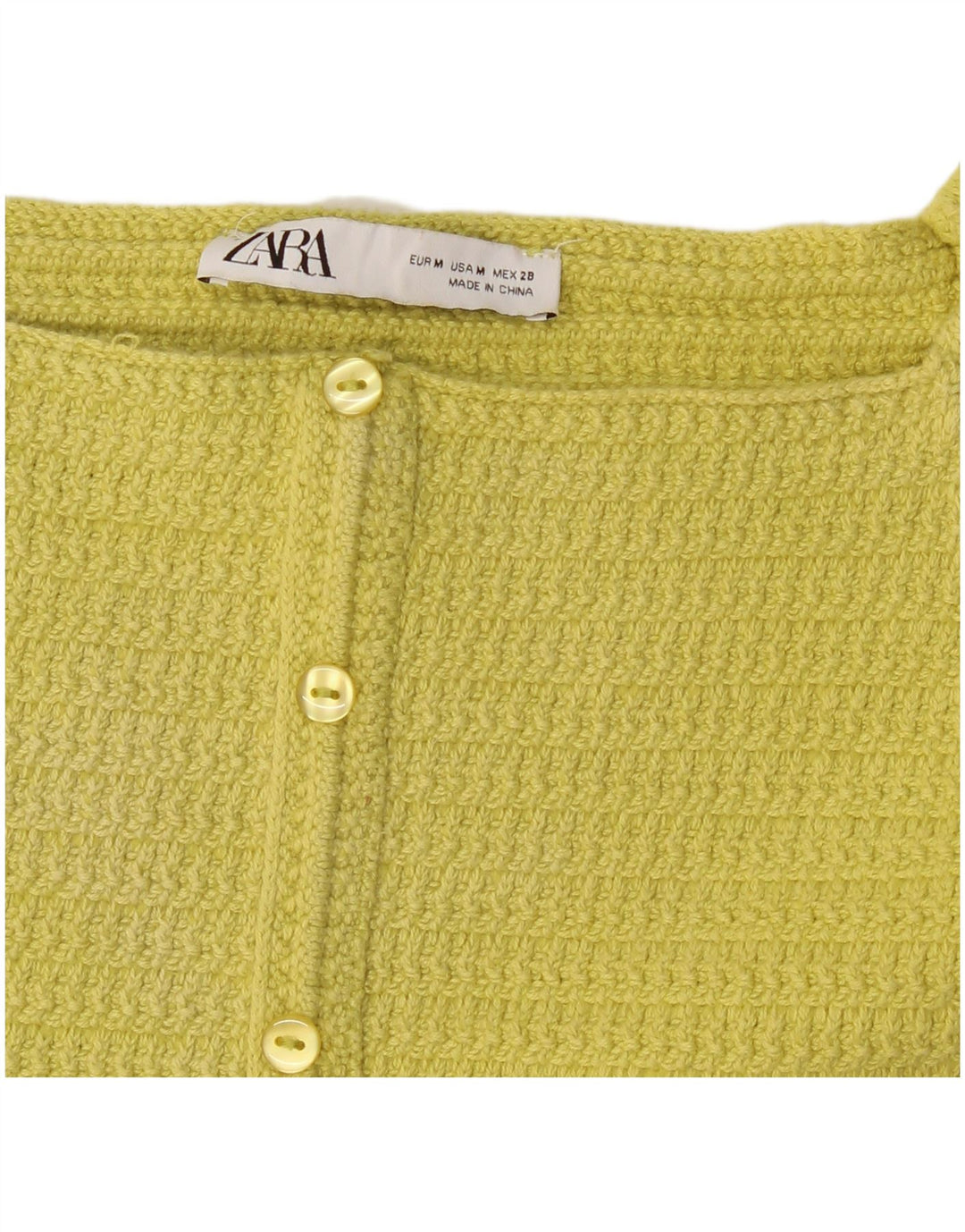 Top corto da donna Zara UK 12 giallo medio