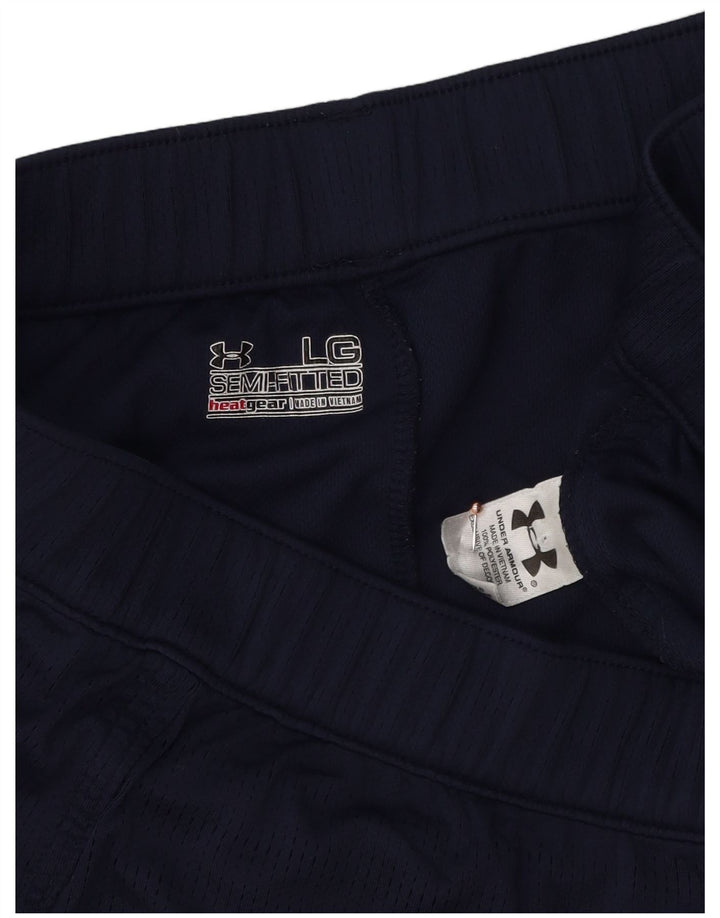 Pantaloncini sportivi Under Armour da donna Montana UK 16 Large blu navy in poliestere