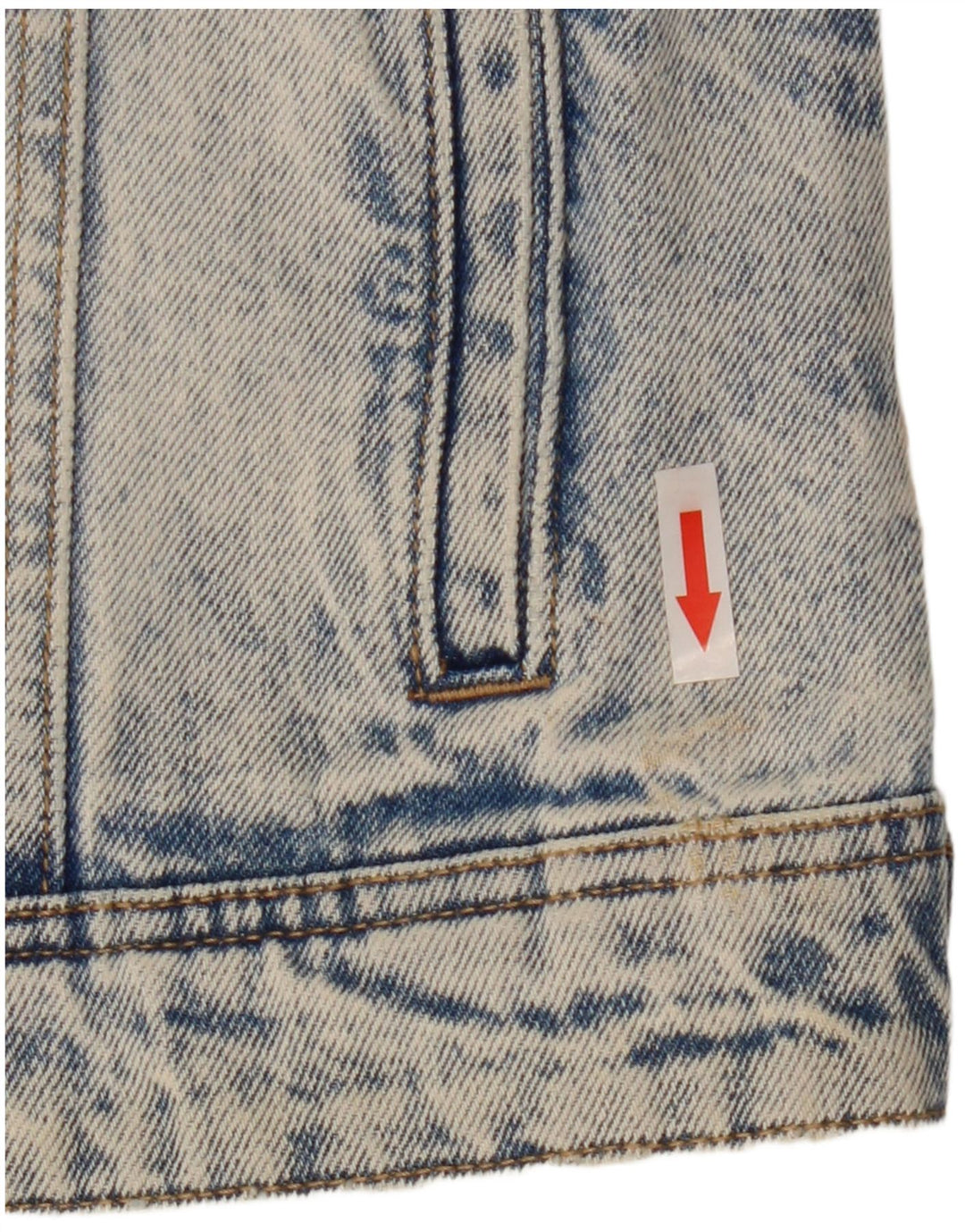 Desigual Giacca da donna in denim con grafica Topolino UK 10 Small Blu Cotone