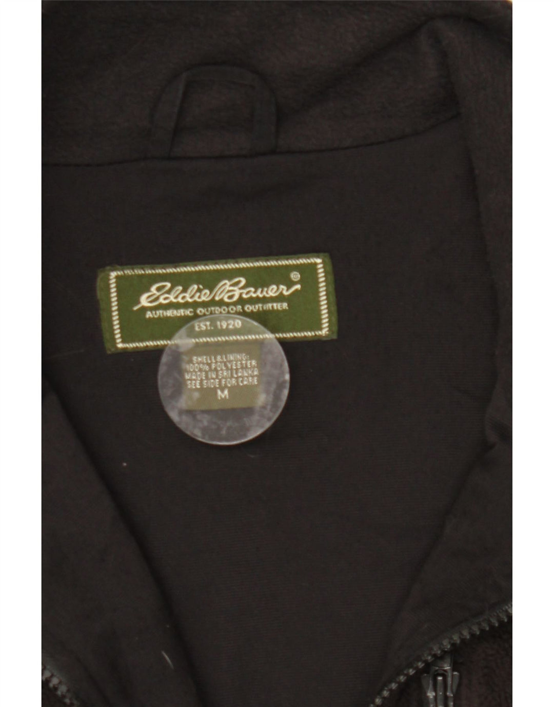 EDDIE BAUER Mens Fleece Jacket UK 38 Medium Black Polyester Vintage Eddie Bauer and Second-Hand Eddie Bauer from Messina Hembry 