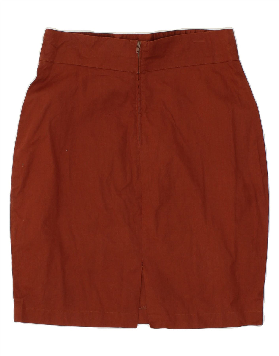 VINTAGE Womens Pencil Skirt W28 Medium Maroon Cotton Vintage Vintage and Second-Hand Vintage from Messina Hembry 