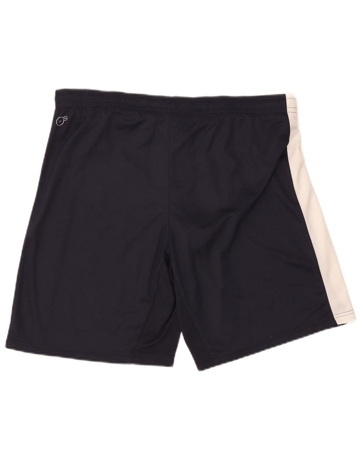 Pantaloncini sportivi da uomo Puma Medium in poliestere color block blu navy