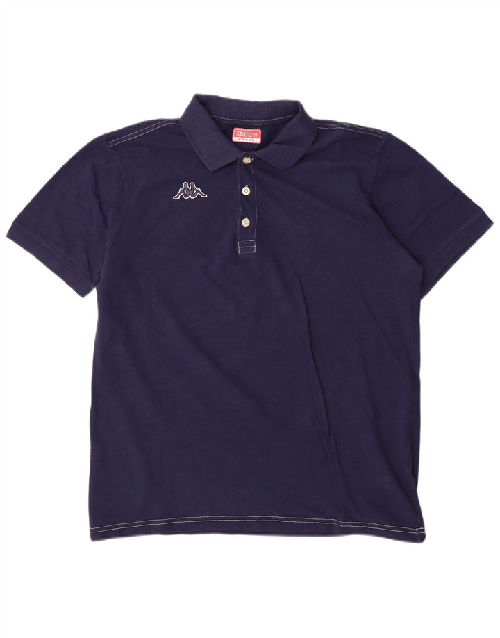 Polo Kappa da uomo grande blu navy