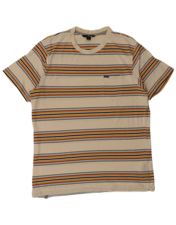 T-shirt da uomo Volcom Top grande in cotone a righe beige