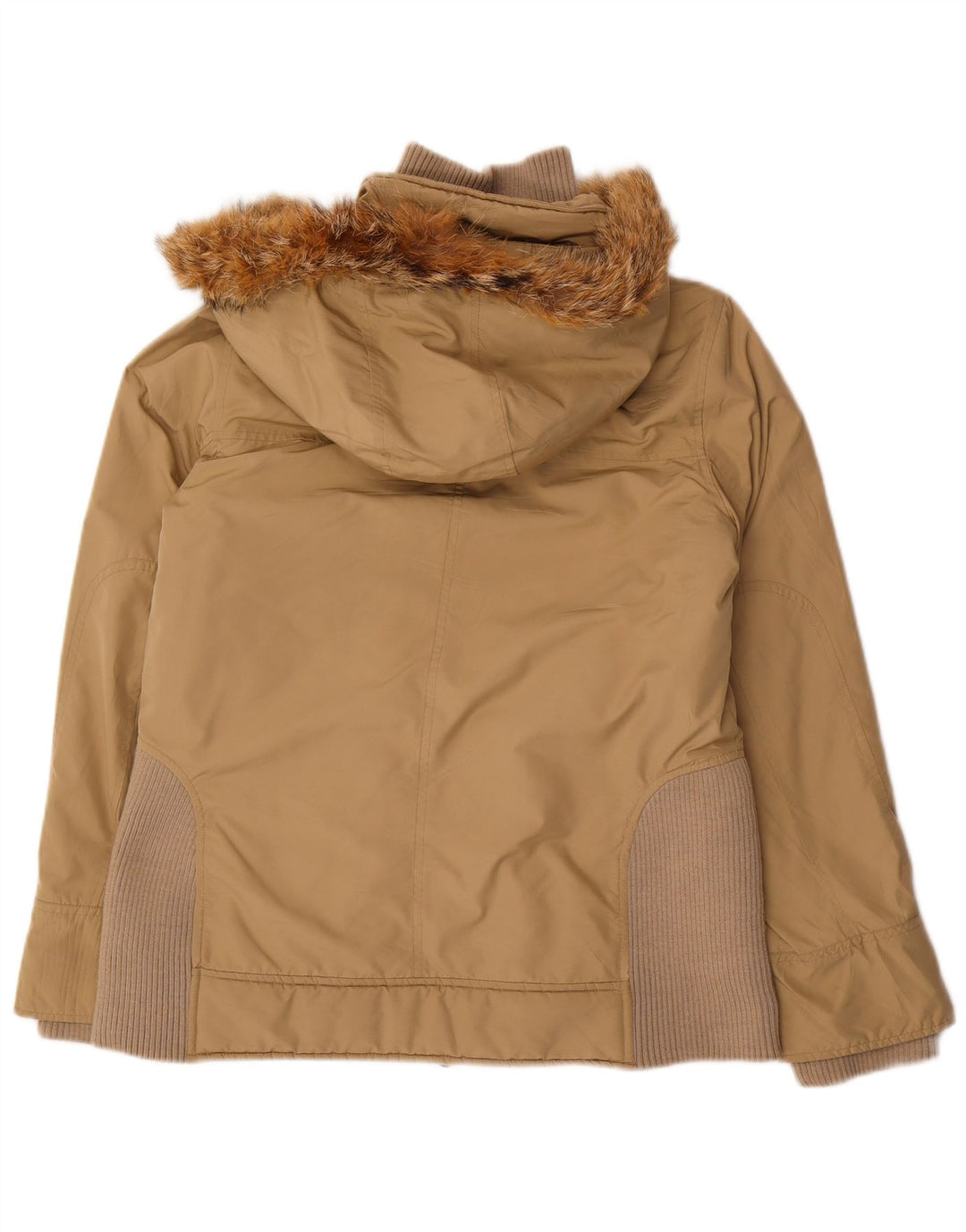 Giacca imbottita con cappuccio da donna Woolrich UK 16 Large Beige Poliestere