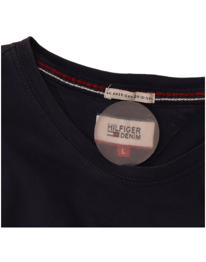 T-shirt da uomo Tommy Hilfiger Top grande blu navy