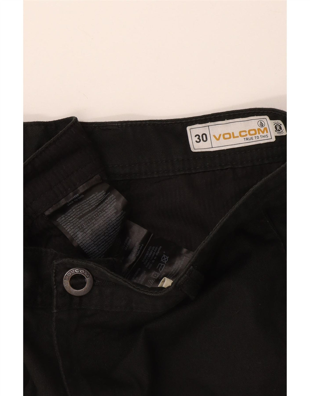 Pantaloncini chino da uomo Volcom W30 cotone blu navy medio