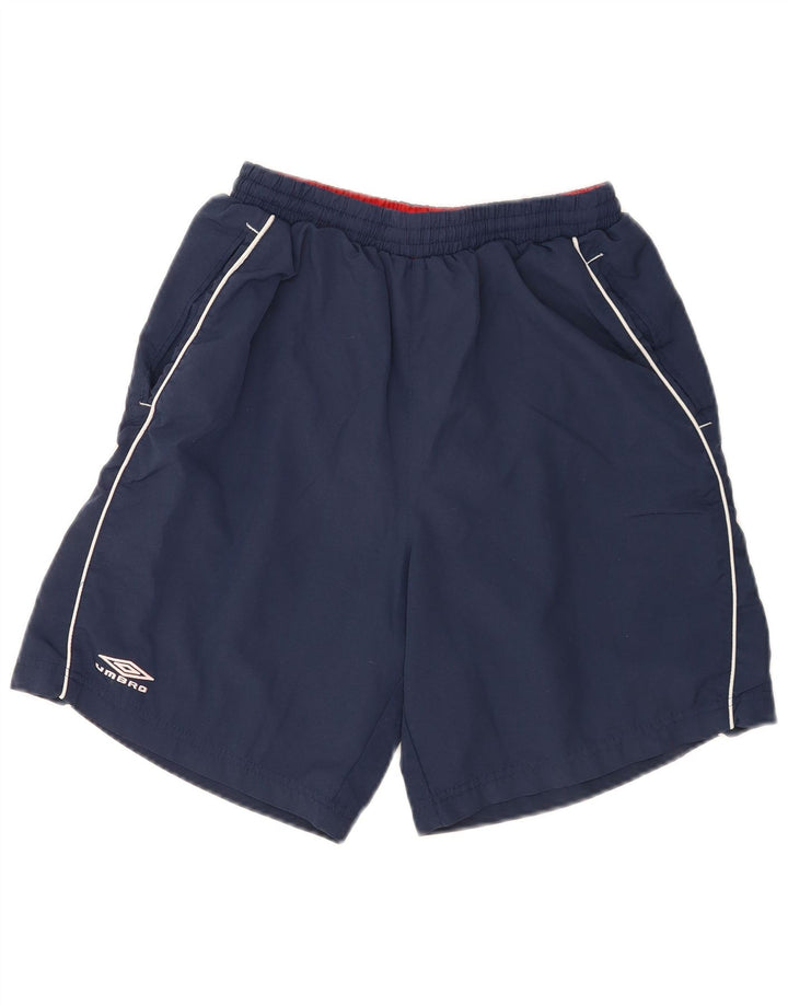 Pantaloncini sportivi grafici da uomo Umbro medio poliestere blu navy