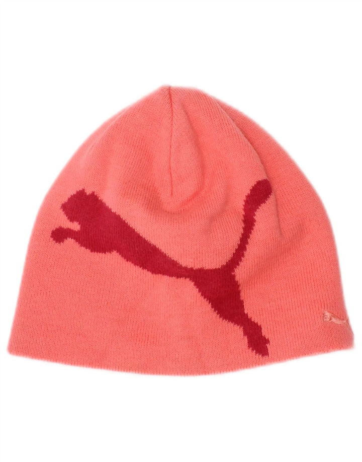 Cappello a cuffia grafico da ragazza Puma Taglia unica in cotone color block rosa