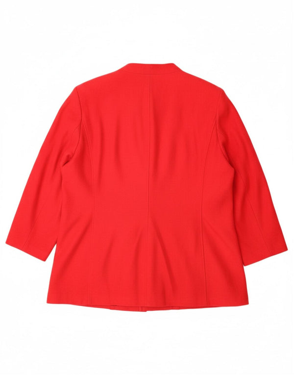 Cappotto da donna VINTAGE UK 28 6XL Poliestere rosso