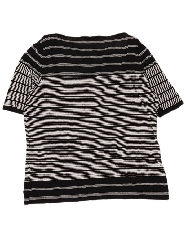 Camicetta da donna Luisa Spagnoli Top UK 18 XL Viscosa a righe nere