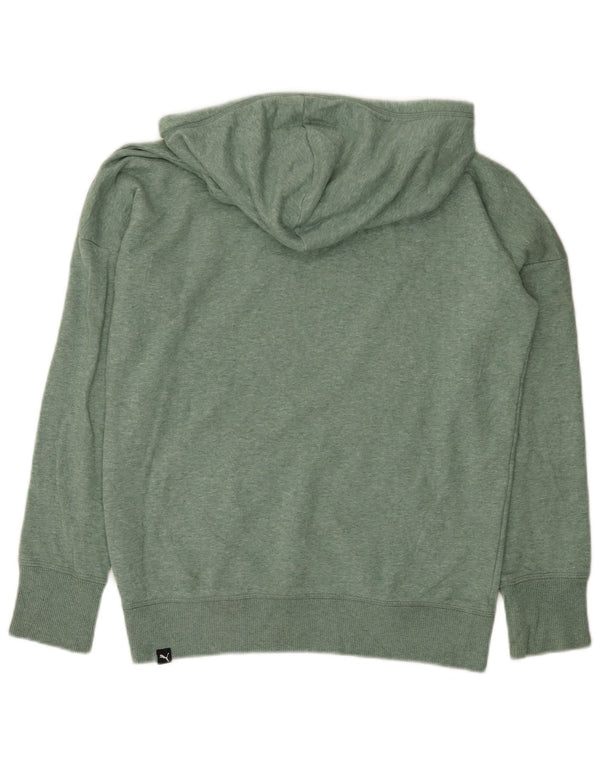 Felpa con cappuccio da donna Puma UK 18 XL cotone screziato verde