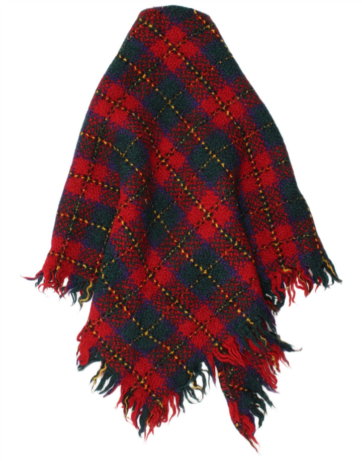 Scialle poncho lavorato a maglia da donna Branigan taglia unica L31 scozzese multicolore