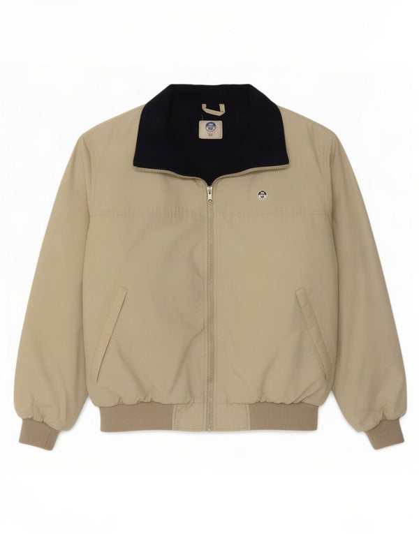 North Sails Mens Bomber Padded Jacket UK 40 Large Khaki Polyamide