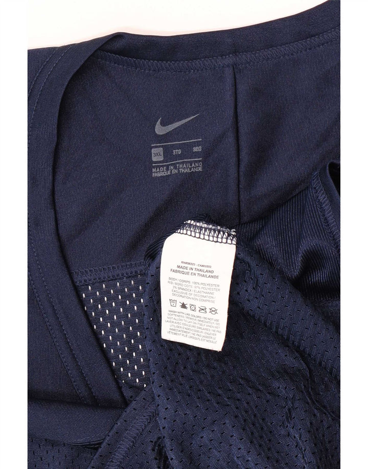 Top in maglia da donna Nike UK 22 3XL poliestere blu navy