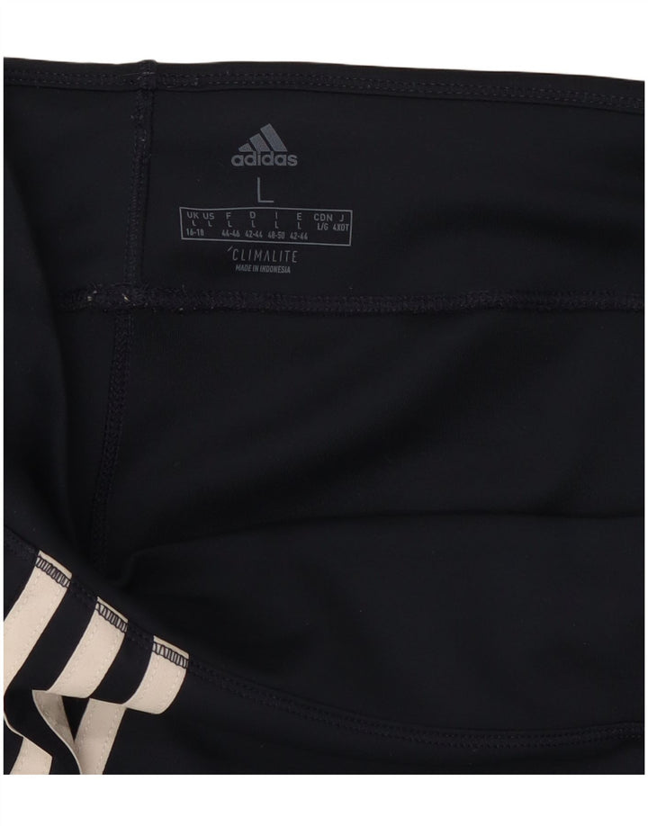 Leggings Adidas Climalite Capri da donna UK 16/18 Grande poliestere blu navy