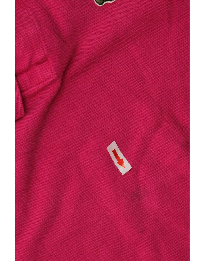 Polo da uomo Lacoste taglia 4 in cotone rosa medio