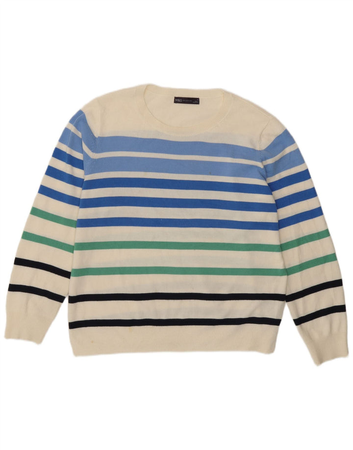 Maglione maglione girocollo da donna Marks & Spencer UK 16 grande multicolore
