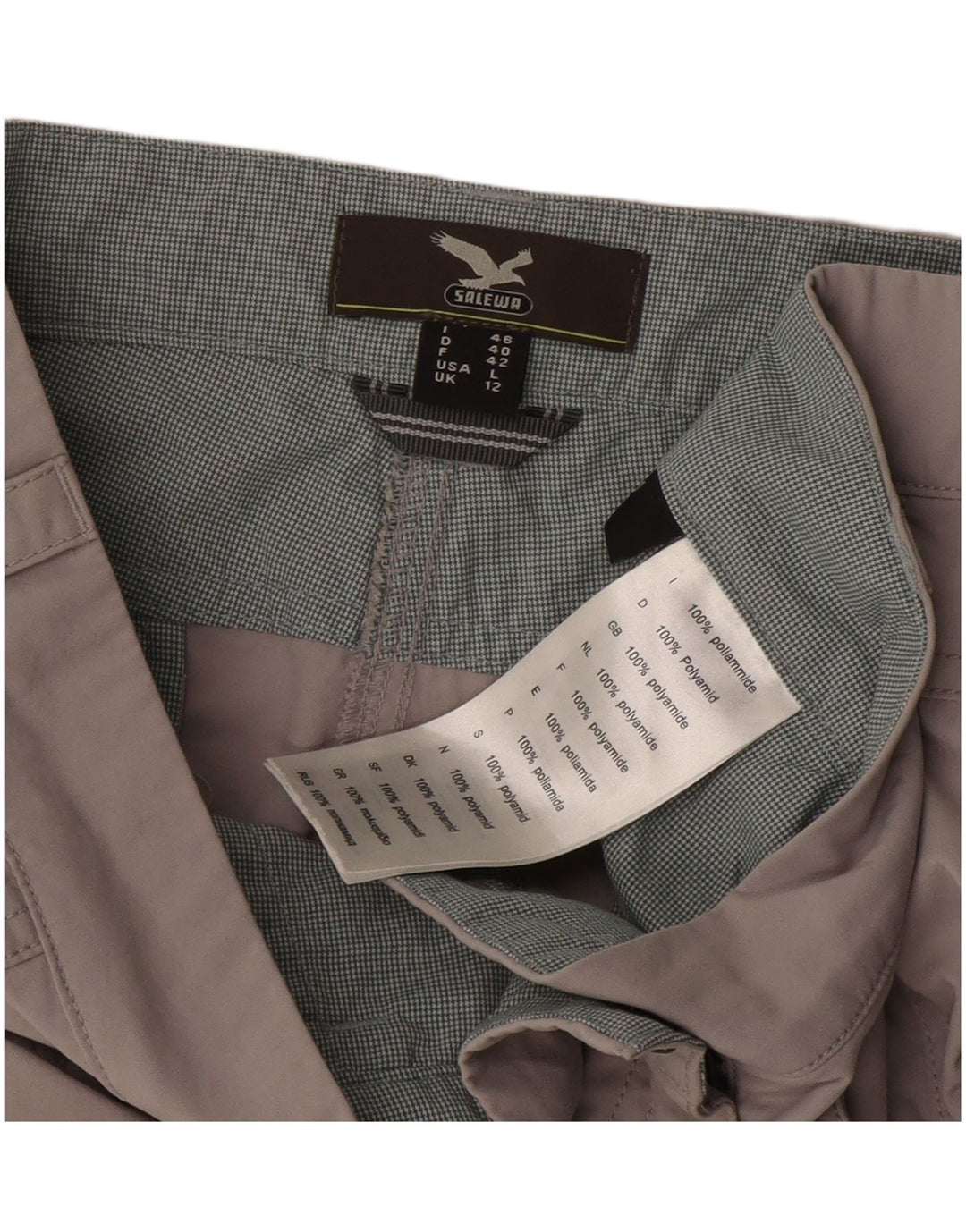 Pantaloncini casual da donna SALEWA UK 12 Medium W34 Poliammide grigio