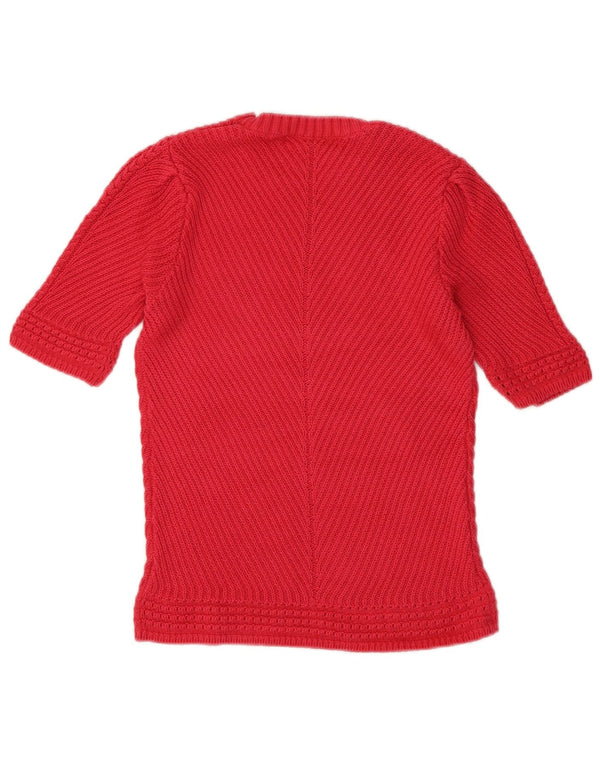 Maglione maglione girocollo da donna Marks & Spencer UK 10 piccolo rosa