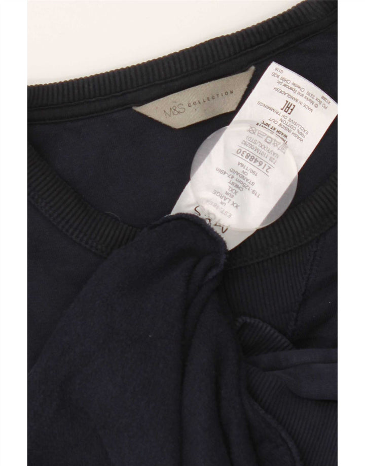 Felpa da uomo Marks & Spencer 2XL cotone blu navy
