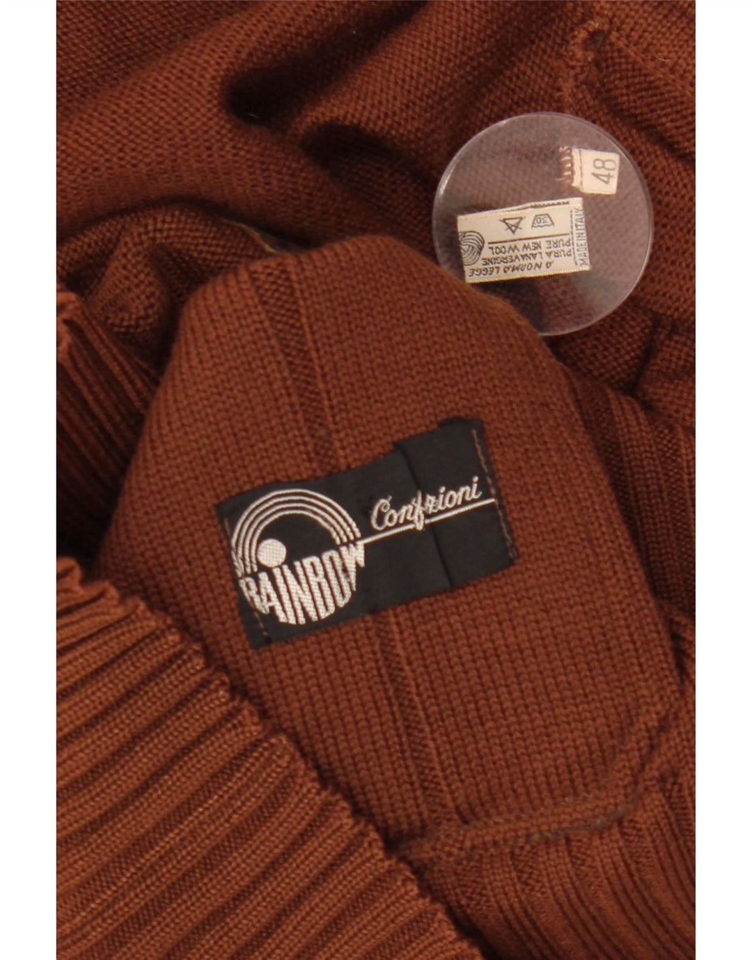 Maglione Cardigan Donna Arcobaleno IT 48 XL Lana Marrone