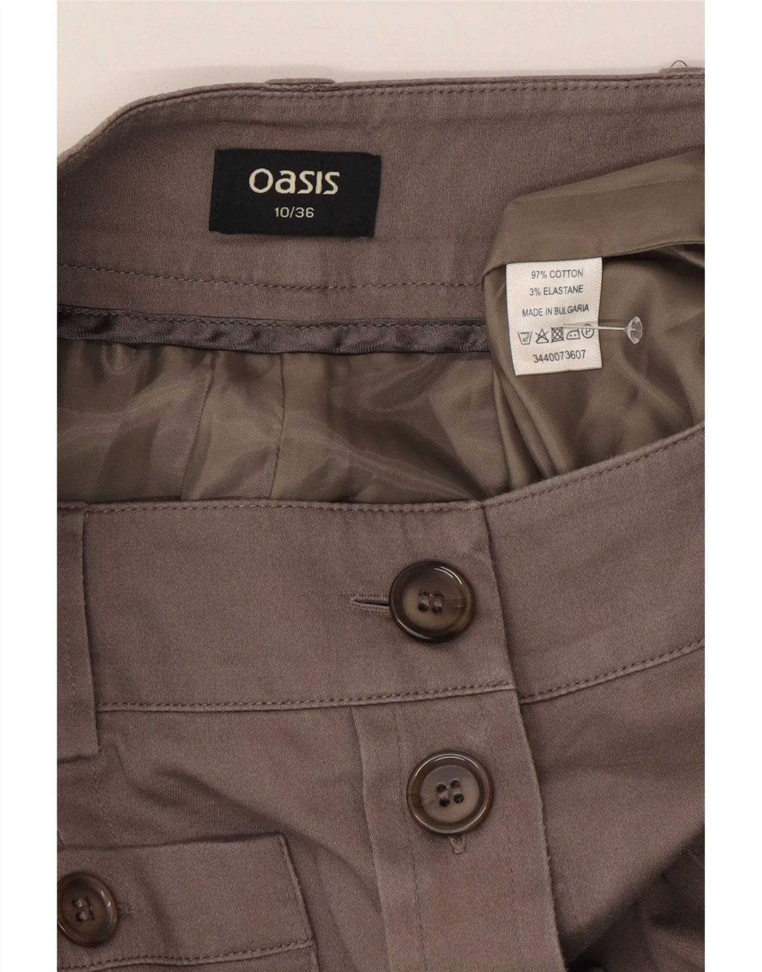 Gonna longuette regolare da donna Oasis US 10 Large W30 in cotone marrone