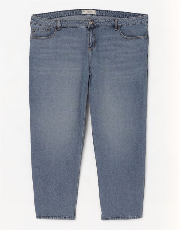 Jeans larghi a vita bassa da donna Hollister US 20 3XL W35 L31 cotone blu