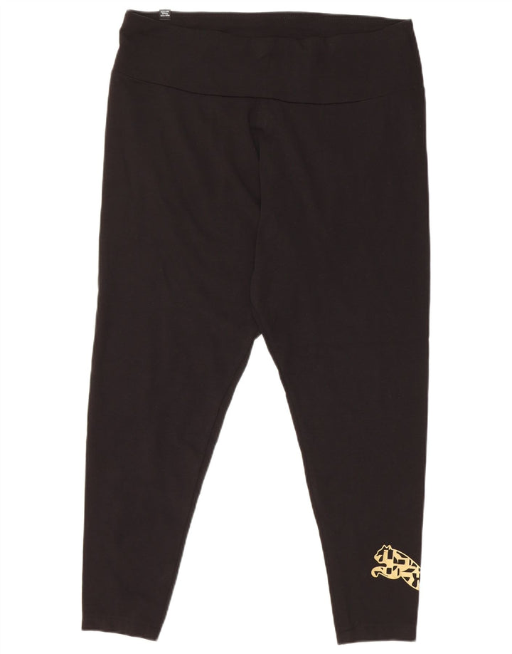 Leggings grafici PUMA da donna UK 18 XL cotone nero