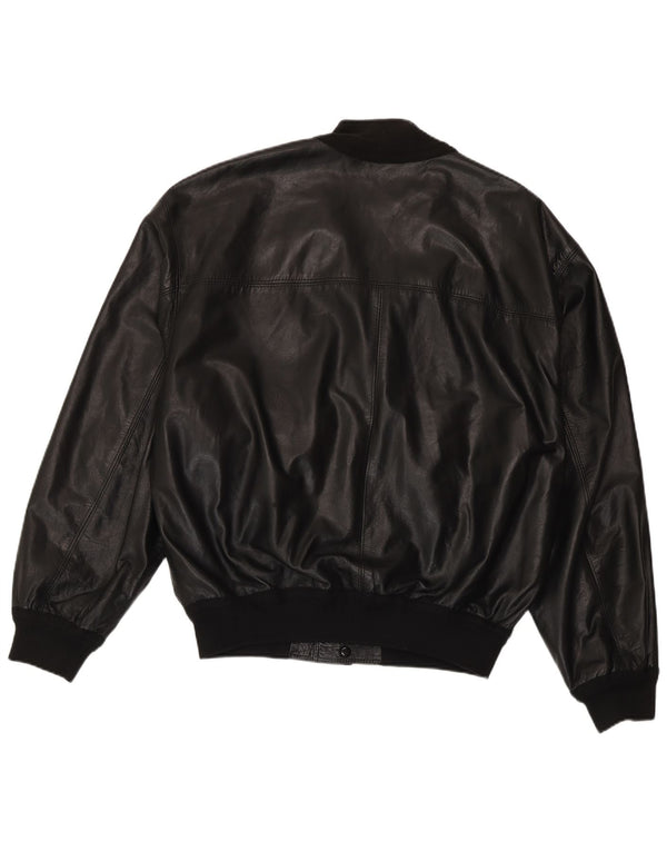 Giacca in pelle da uomo Lamatta IT 52 XL Nera