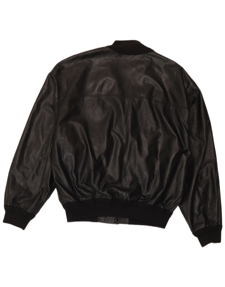 Giacca in pelle da uomo Lamatta IT 52 XL Nera